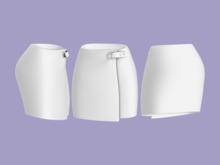 Dae Obj FBX Buckle Pinned Wrapped Around Mini Skirt Maitreya, Slink, Belleza, Tonic