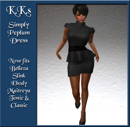 KK's Mesh Simple Peplum - Dk. Grey