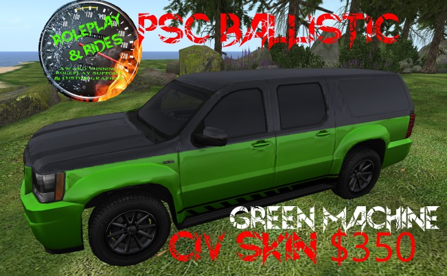 RP & RIDES  PSC green machine ballistic skin