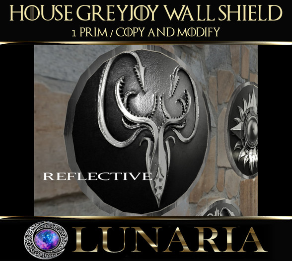 GoT Shield - House Greyjoy - boxed