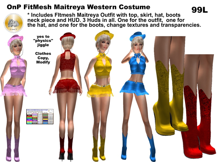 OnP Mesh Demo Maitreya Western Outfit