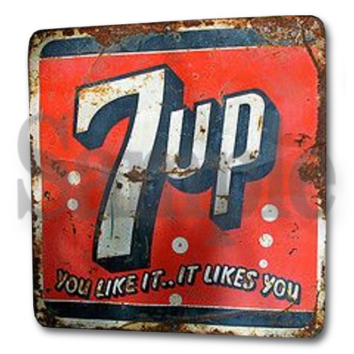 SIGN - Antique 7UP