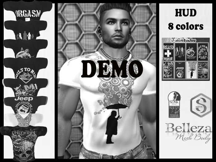 Demo -Mens V-Neck Shirt ( 8 colors ) or Belleza,Slink,Signatuere