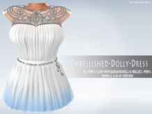 iS Embellished Dolly Dress WHITE OMBRE BLUE