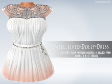iS Embellished Dolly Dress WHITE OMBRE