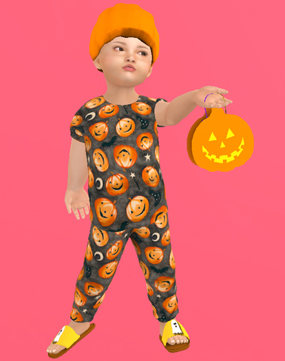 Lexxie Zooby Child Halloween Pumpkin Combo