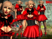 ** LITTLE RED RIDING HOOD V3 THEME COSTUME COMPLET OUTFIT