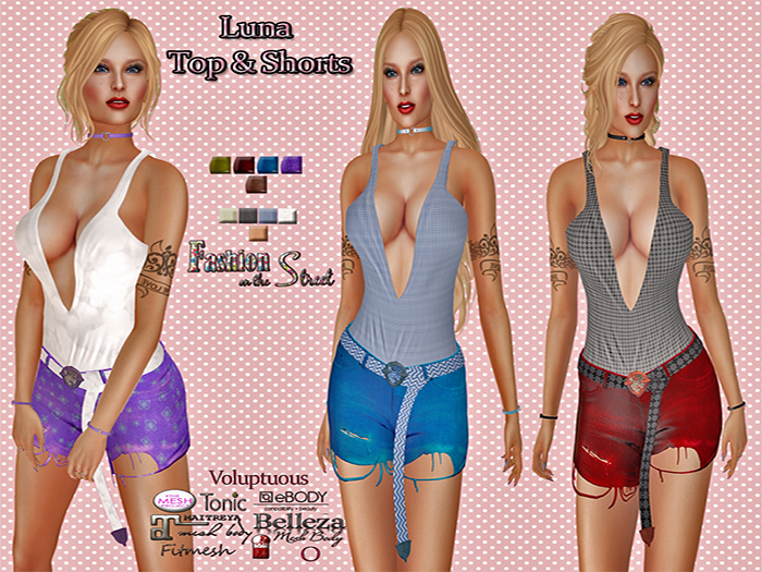Luna Top & Shorts W/Hud