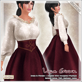 [V/W] Lisa Gown Scarlet - Medieval Fantasy Gown Dress, Fitmesh + Slink, belleza, TMP...