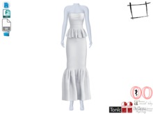 Dae Obj FBX Strapless Long Peplum Gown Maitreya, Slink, Belleza, Tonic