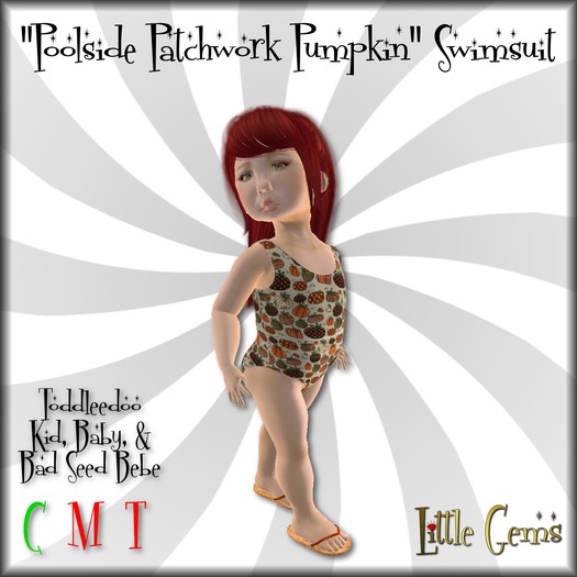 Poolside Patchwork Pumpkin Swimsuit (boxed)