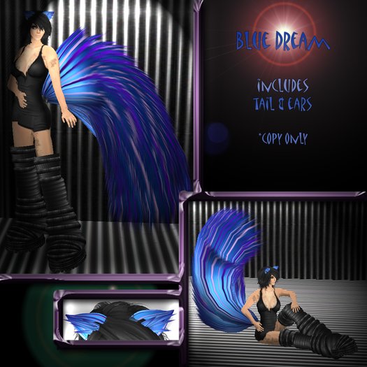Blue dream fluffy neko tail