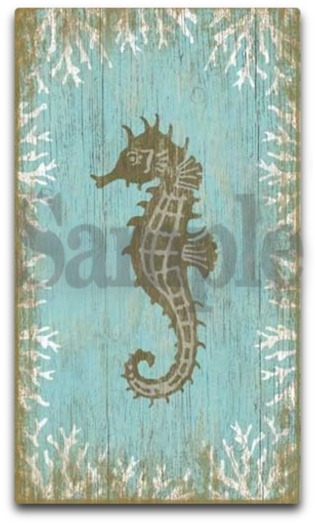 WALL ART - Wooden Seahorse