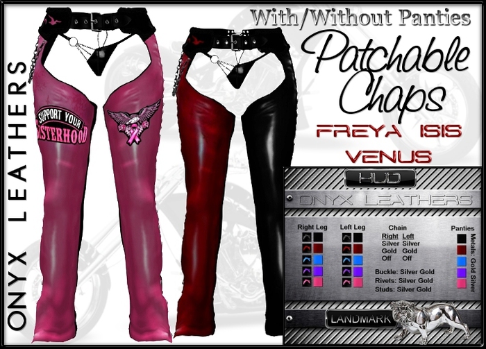 Bellezas Patchable Chaps - Multi Options 