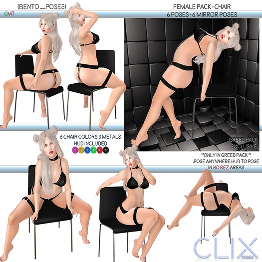 Clix - Female Greed Pack - Chair (Wear)