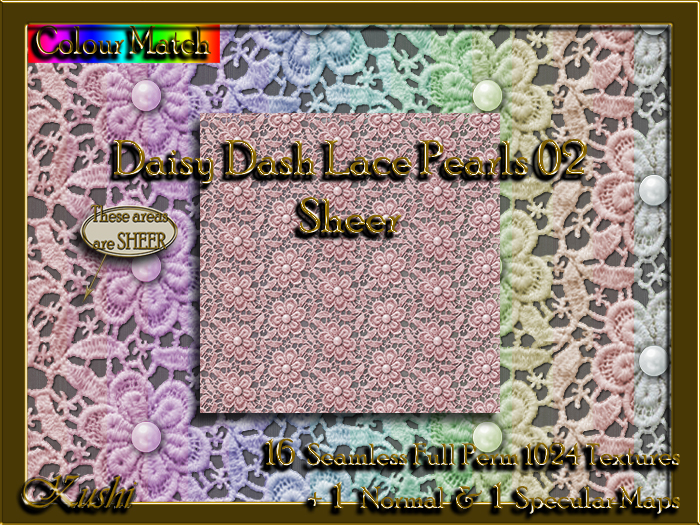 Daisy Dash Lace Pearls 02 Sheer Textures