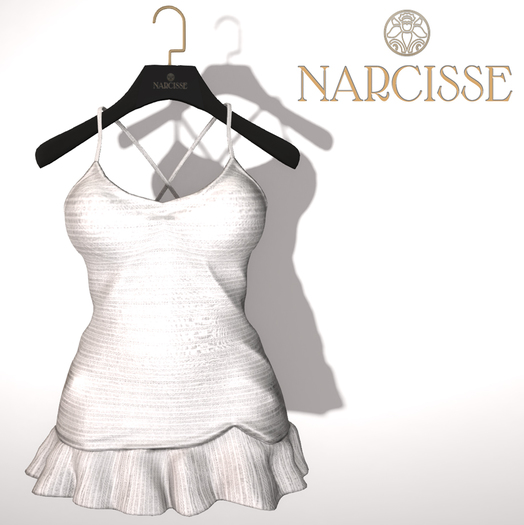 -Narcisse- ADD Sally Mini Ruffle Dress - White