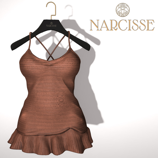 -Narcisse- ADD Sally Mini Ruffle Dress - Bronze
