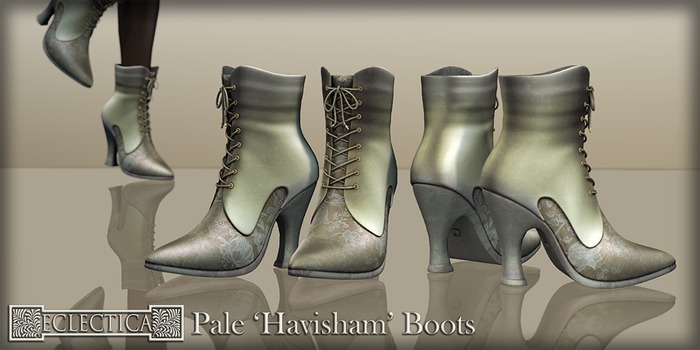 Eclectica 'Havisham Boots' in pale creams