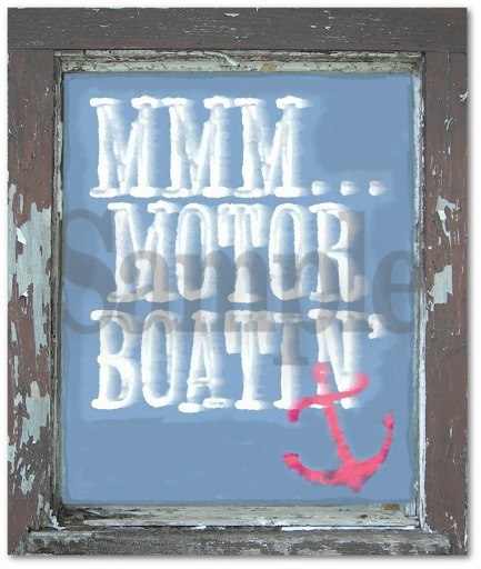 WALL ART - Includes Motor Boatin Sign and Gesture
