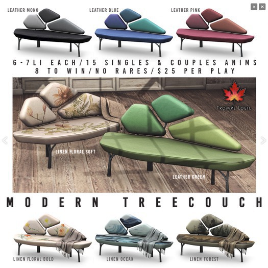 Trompe Loeil - Modern Treecouch Linen Floral Soft