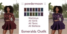 powdermoon - Esmeralda Top and Skirt With HUD