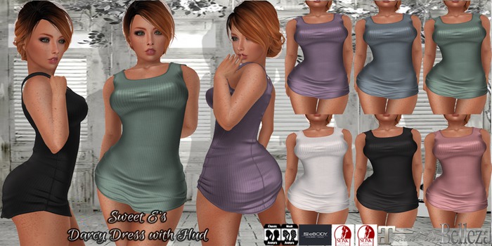 Sweet E's Solid Ribbed Darcy Dress with HUD