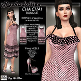 C&F Rockadollies ChaCha Dance Dress BUNDLE - Pink/Black Dots