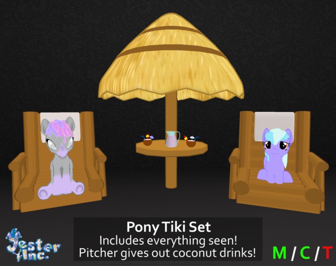 [Jester Inc.] Pony Tiki Set! - BOXED