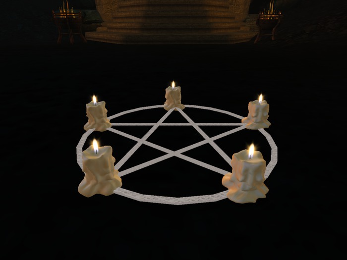 Salt Pentacle with Candles - Boxed