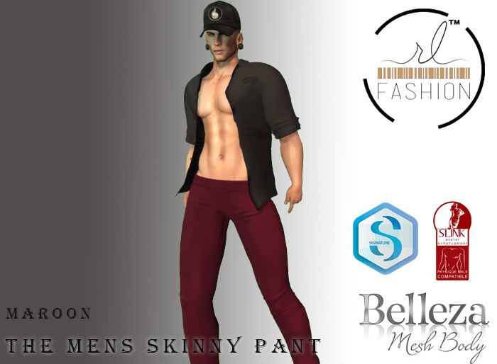 RL- The Mens Skinny Pant Maroon