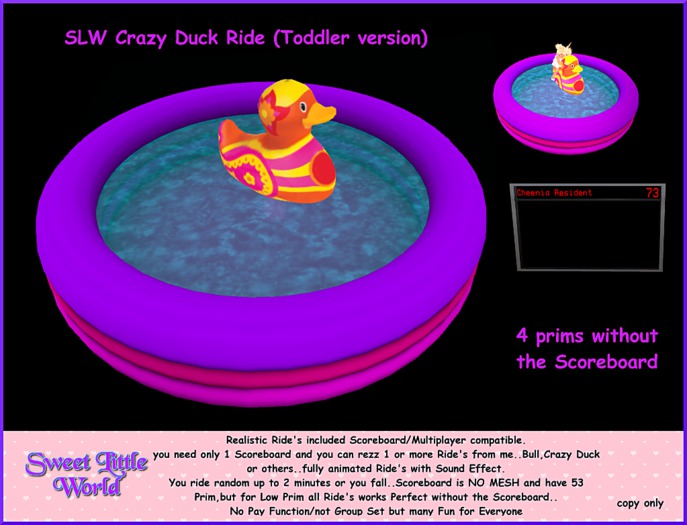SLW Crazy Duck Ride (Toddler version)