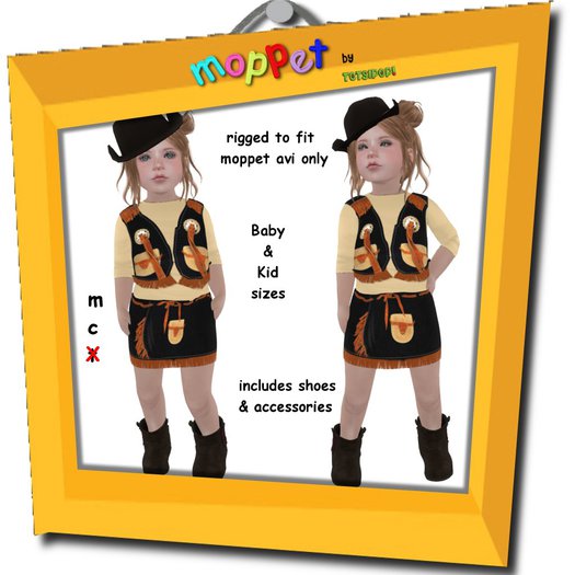 Moppet Cowgirl Costume Set