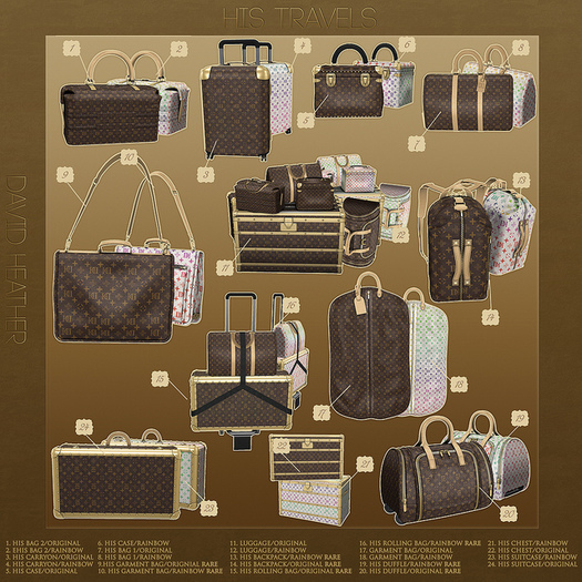 -David Heather-His Duffle/Rainbow RARE