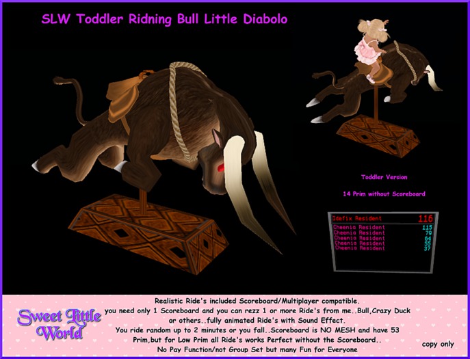 SLW Toddler Riding Bull Little Diabolo