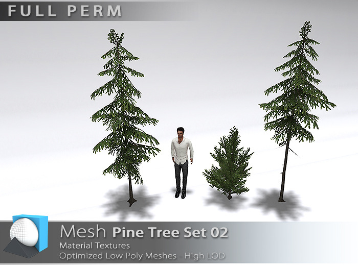 [Prim 3D] - Pine Tree Pack 02 "FULL PERM"
