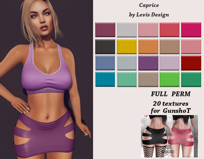 [GUNSHOT] HOLLA Skirt TEXTURE FULL PERM Caprice by Levis Design