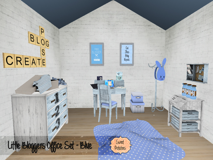 < SP > Little Bloggers Office Set - Blue