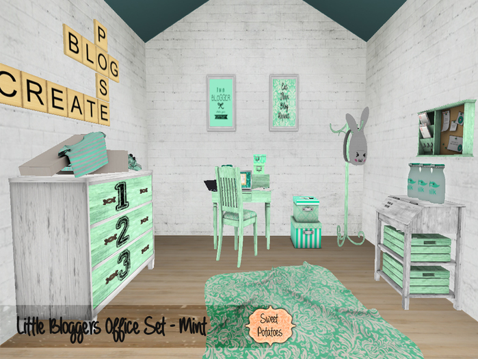 < SP > Little Bloggers Office Set - Mint