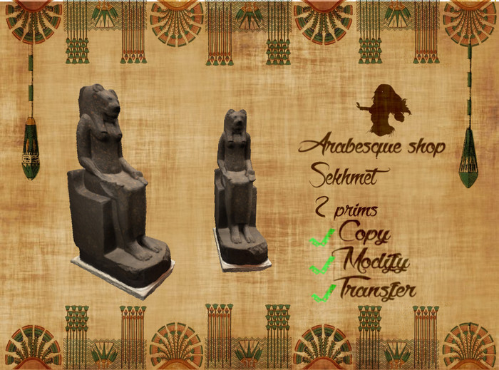 *~^~Arabesque Shop~^~* Sekhmet Statue Full Perm