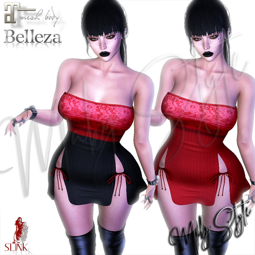 MS~ Colorful dresses (red&black)