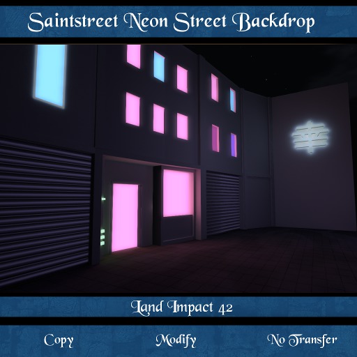 Saintstreet Neon Street Backdrop (Unpacker / Wear me)