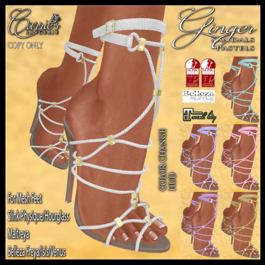 CB~Ginger Sandals Pastels (box)