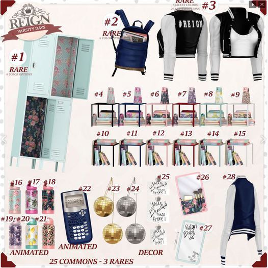 REIGN.- VARSITY DAYS LOCKER SHELF 2- NAVY #5