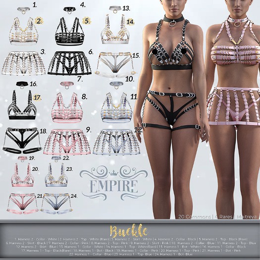 #EMPIRE - Buckle - Harness 1 - Collar - black