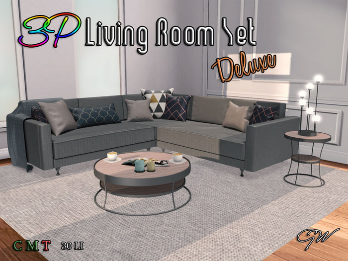 GW 3P Living Room Set Deluxe (PG) - Add Me to Unpack