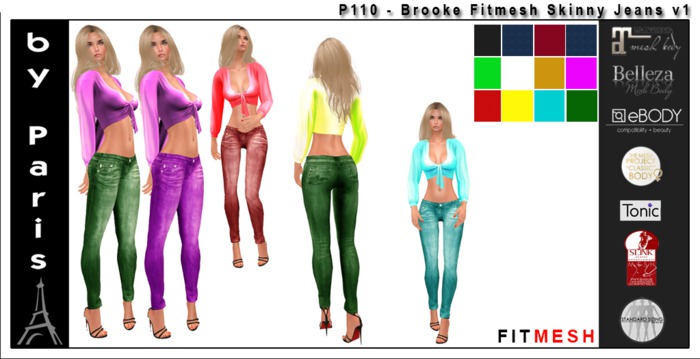 Brooke Fitmesh Skinny Jeans v1 - Maitreya Slink Belleza Ebody TMP Tonic DEMO