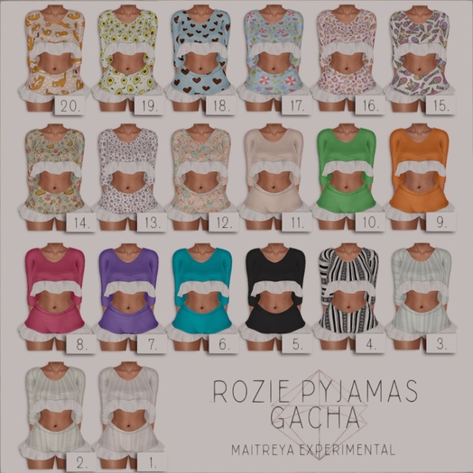 Look At Me. Rozie Pyjamas GACHA. 15 RARE