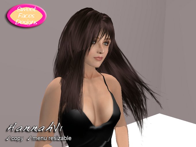 SALE! Hannah V1 [D01] Cute Long Brown Hair Dark Brown Hair Brown Long Hair Dark Hair Brunette Hairs