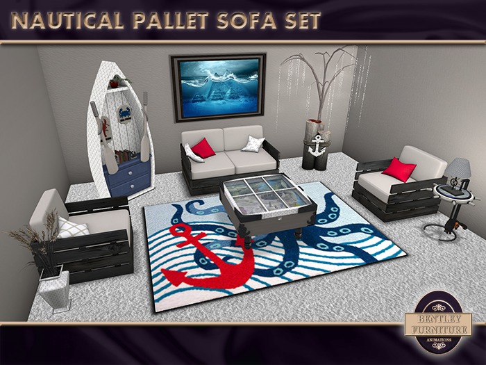 Nautical Pallet Sofa - PG Version